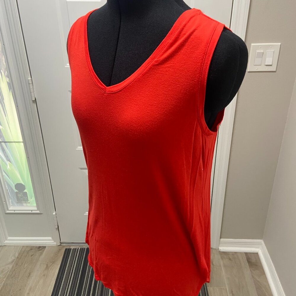 Tahari Red Tank Top Blouse